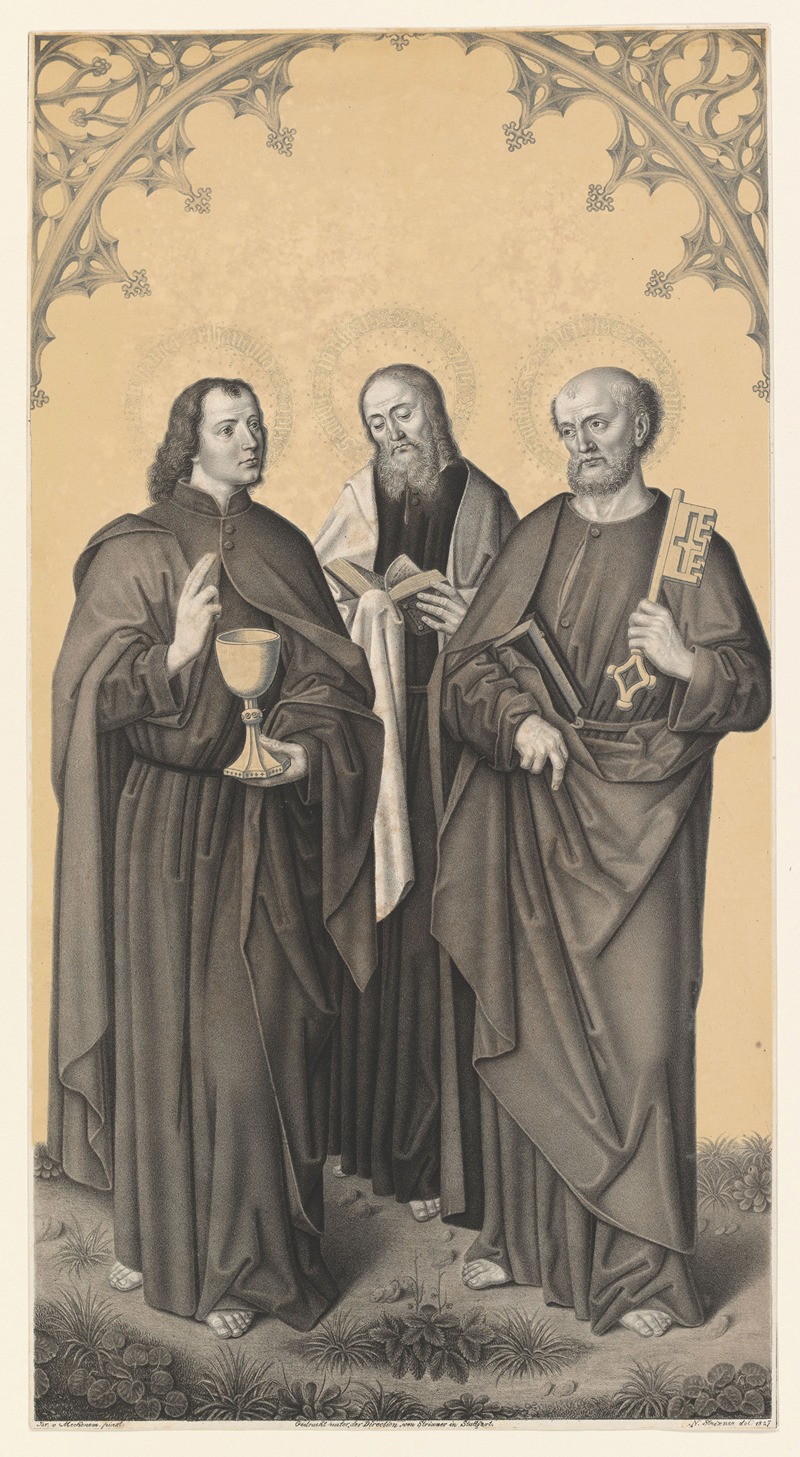 Saint John, Matthew and Peter by Johann Nepomuk Strixner, 1823 — digital art print download