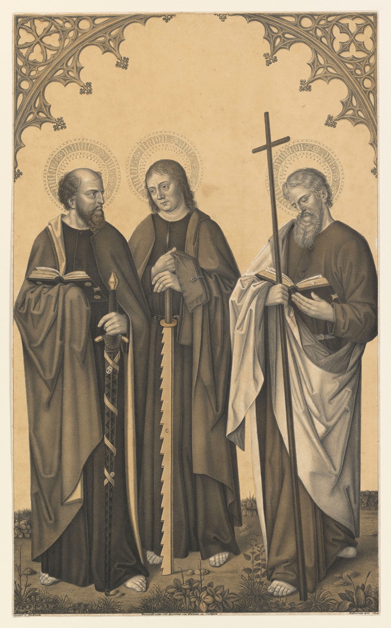Saint Paul, Simon and Philip by Johann Nepomuk Strixner, 1823 — digital art print download