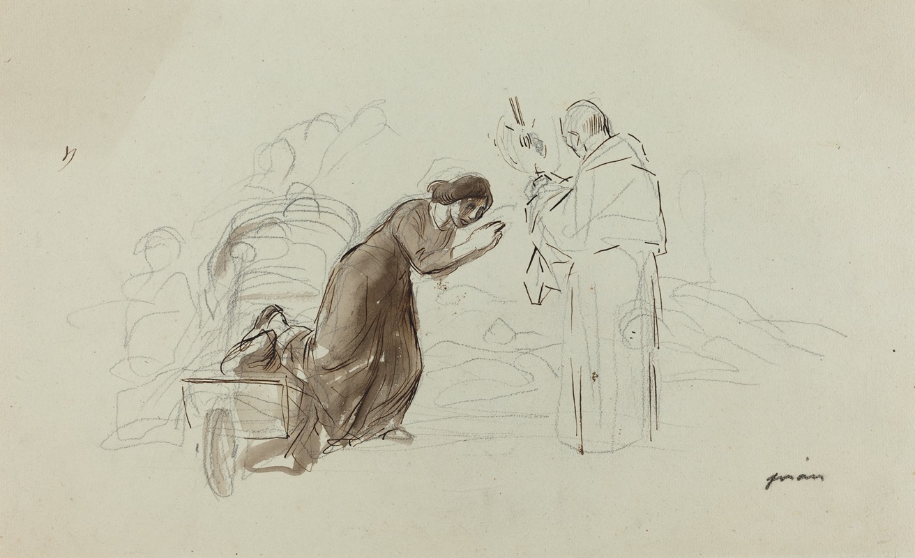 Benediction a Lourdes by Жан-Луи Форайн, c. 1912 — digital art print download