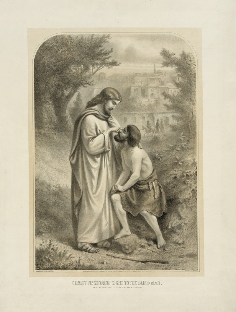Christ restoring sight to the blind man — Армстронг и Ко Лит.