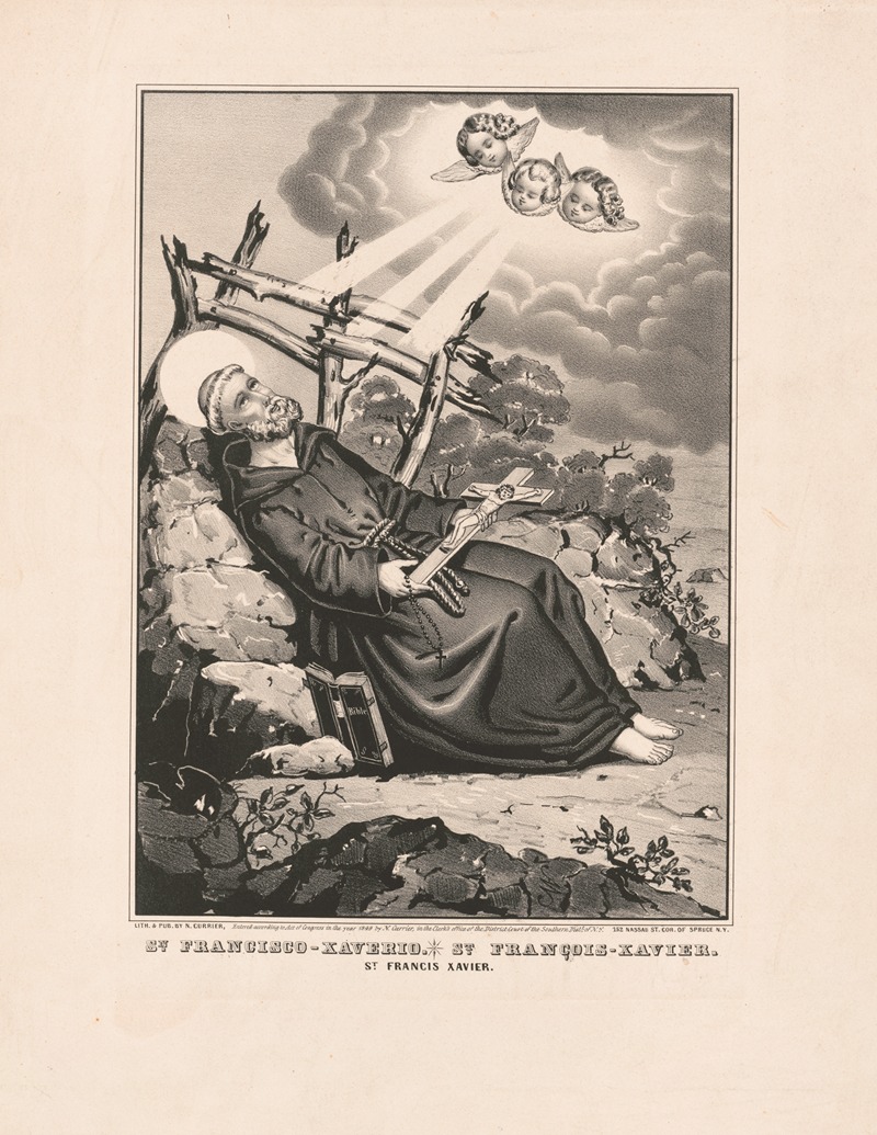 St. Francisco-Xaverio by Керриер и Айвс, 1849 — digital art print download