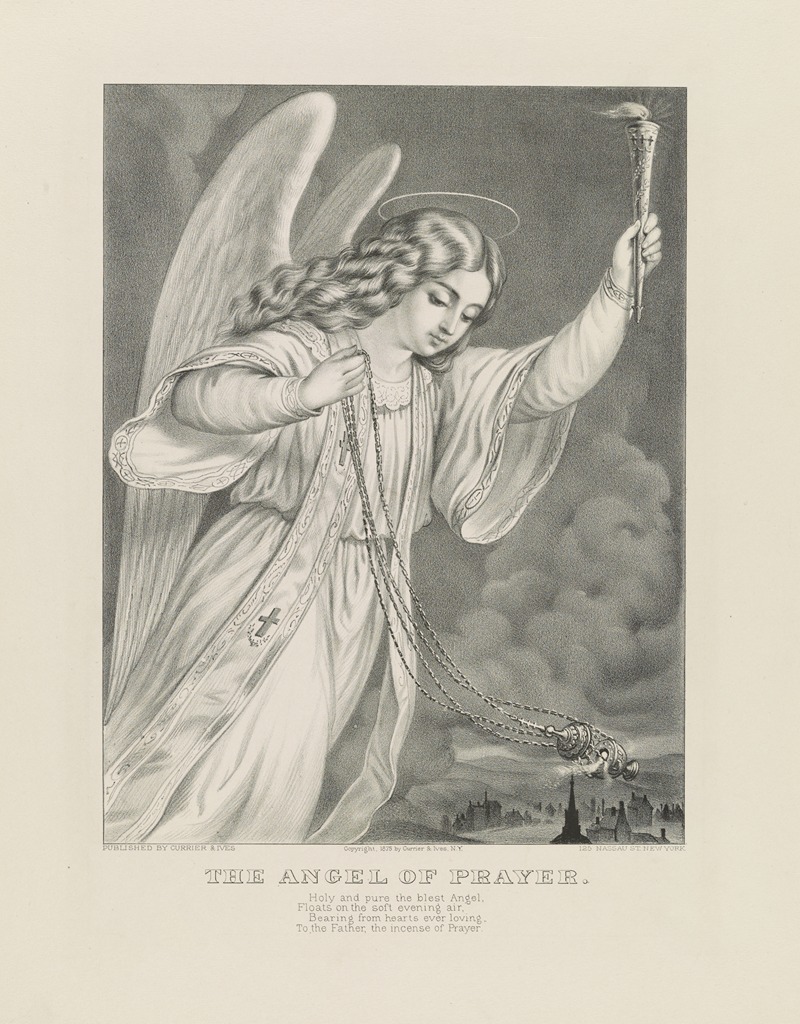 The angel of prayer — Currier & Ives.