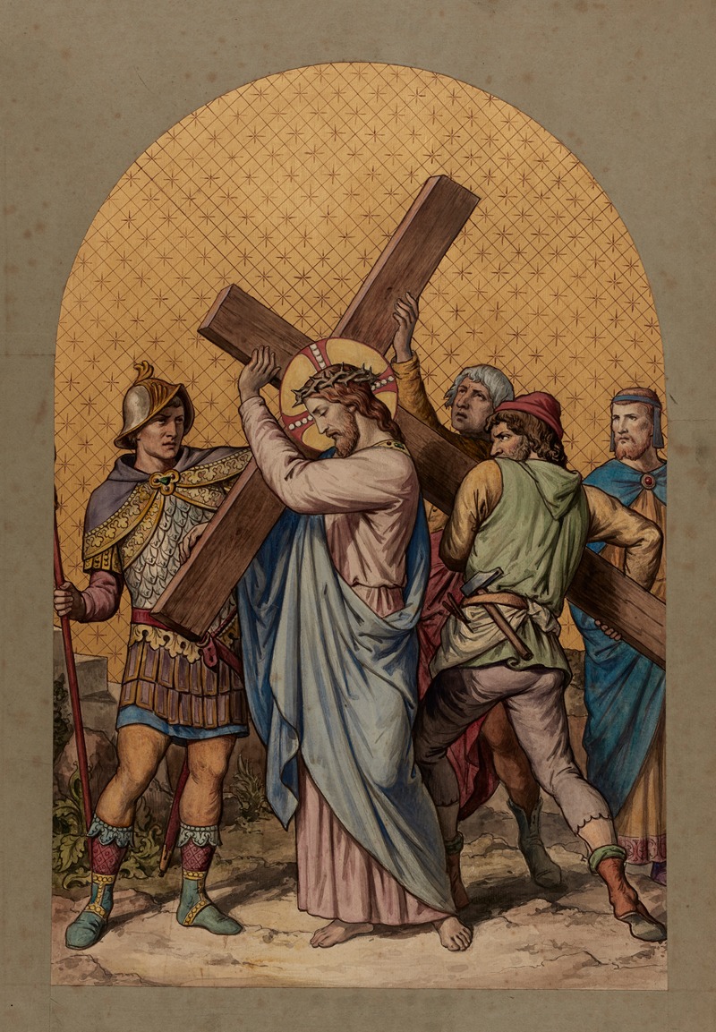 Jesus takes up his Cross by Joseph Hussenot, 1876 — digital art print download