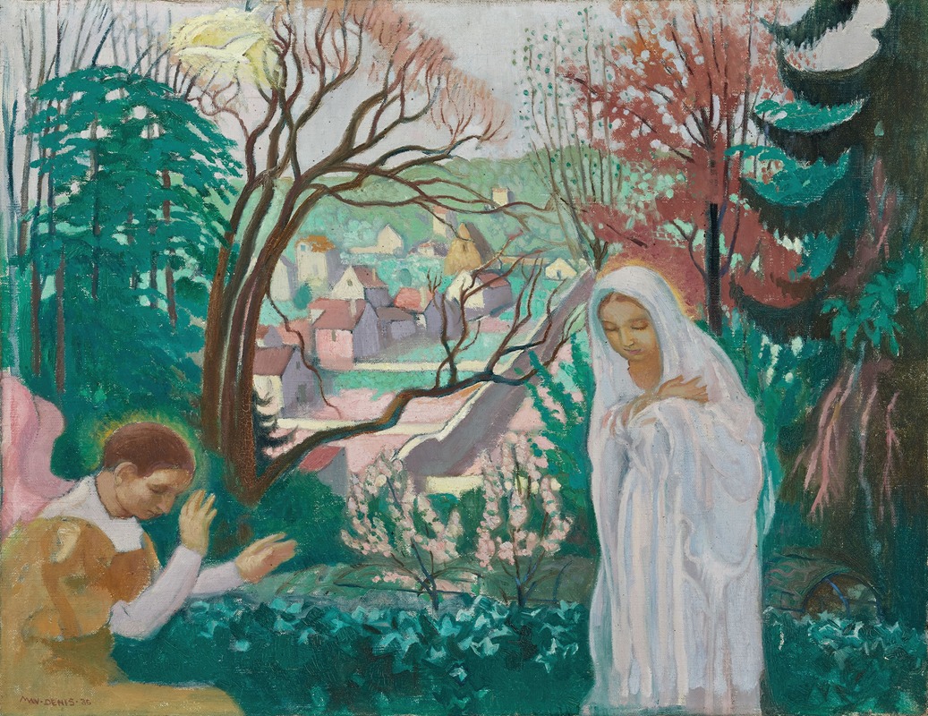 Annonciation au jardin printanier — Морис Дени