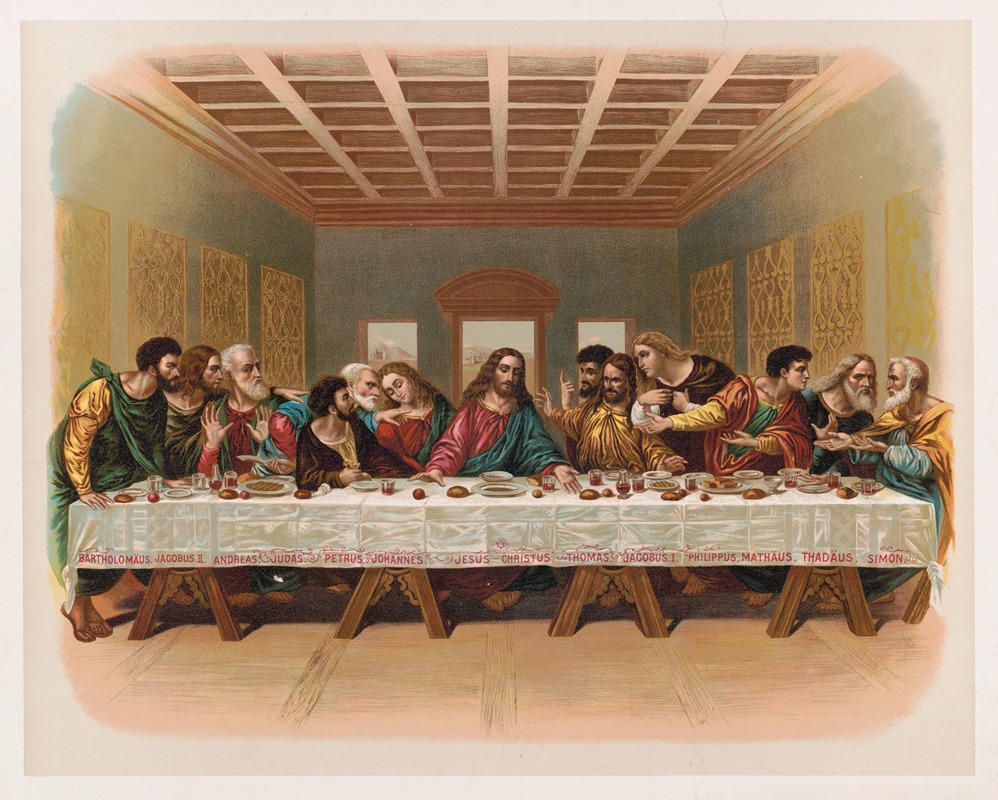 The last supper by Мюллер, Люхсингер и Ко, 1898 — digital art print download