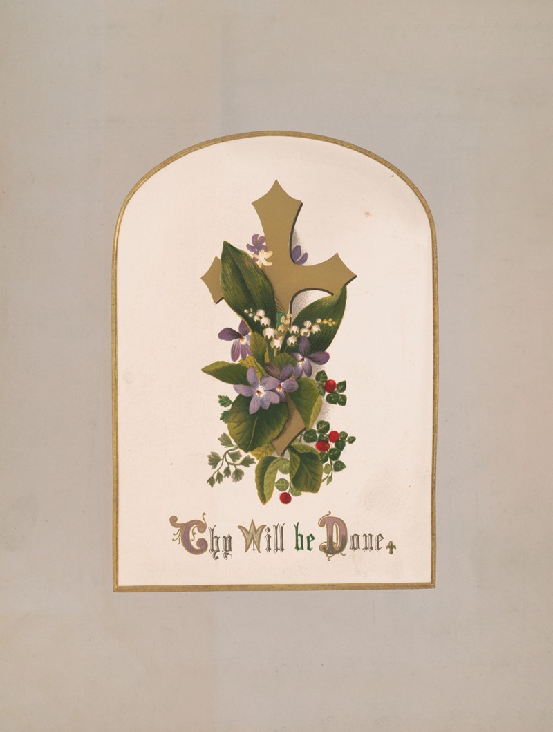 Prang's crosses in mats, no. 12 by Olive E Whitney, 1874 — digital art print download