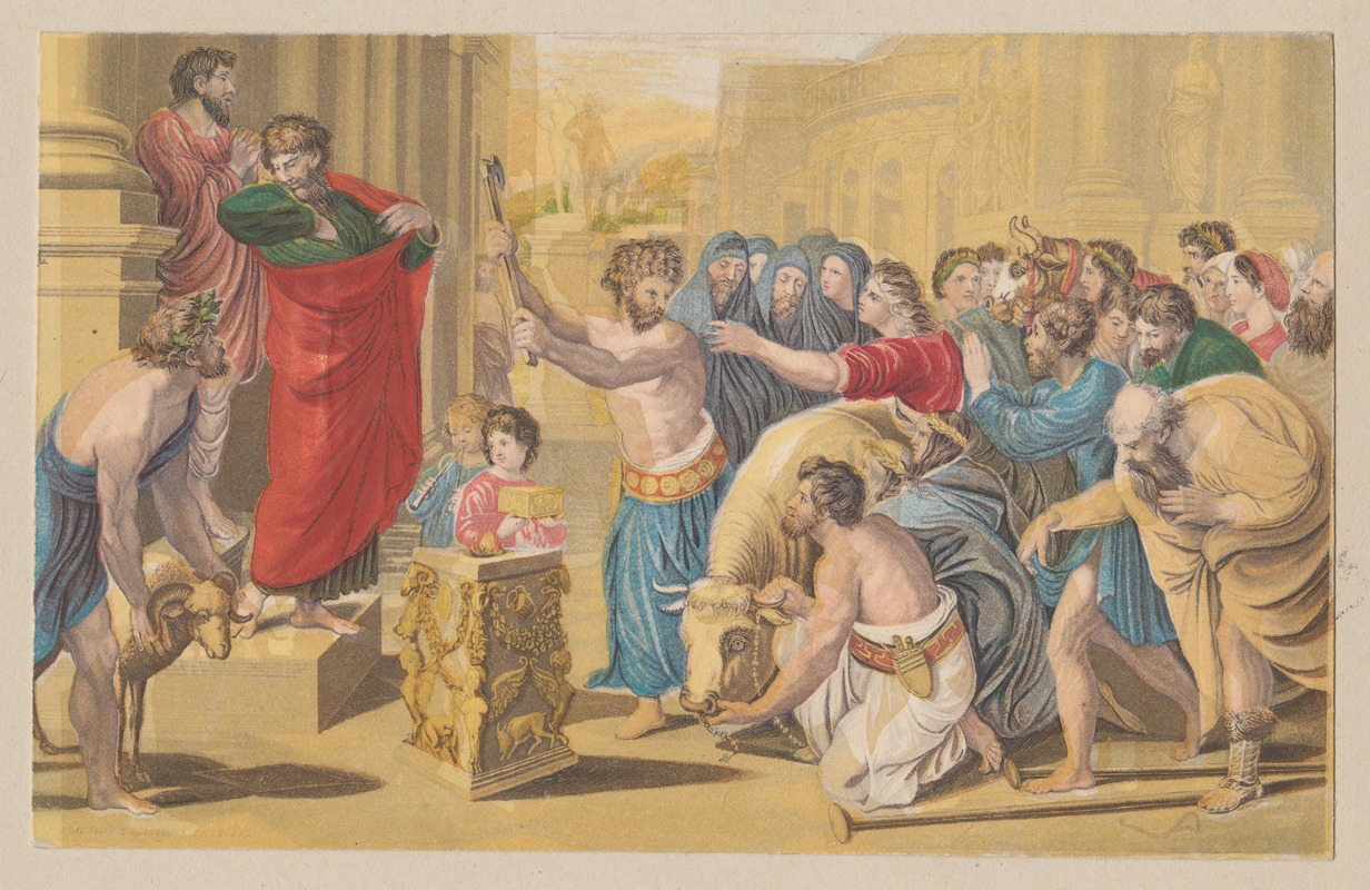 The Sacrifice at Lystra by Брадшоу и Блэклок — digital art print download