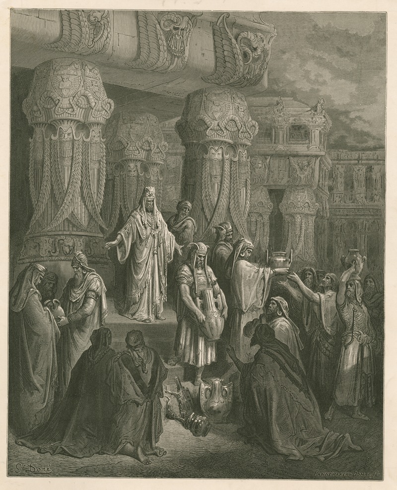 Cyrus rendant les vases du temple de Jérusalem — Gustave Doré