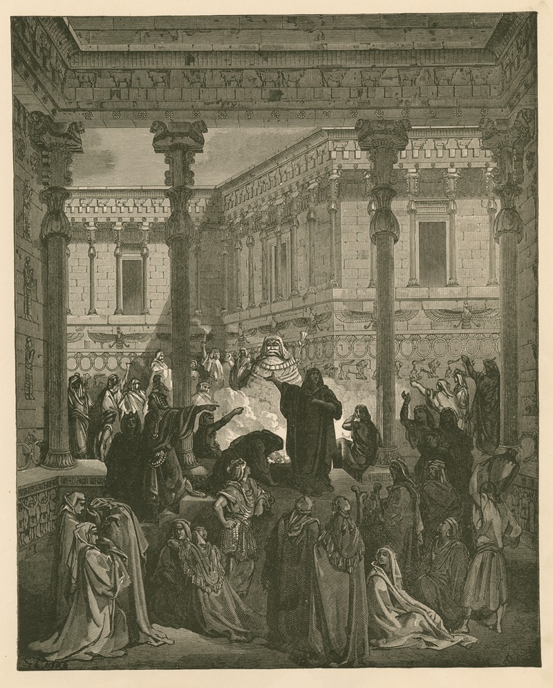 Daniel confounding the priests of Bel — Гюстав Доре