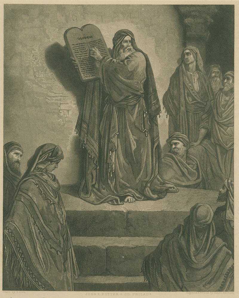 Ezra, the priest, reading the Law — Gustave Doré