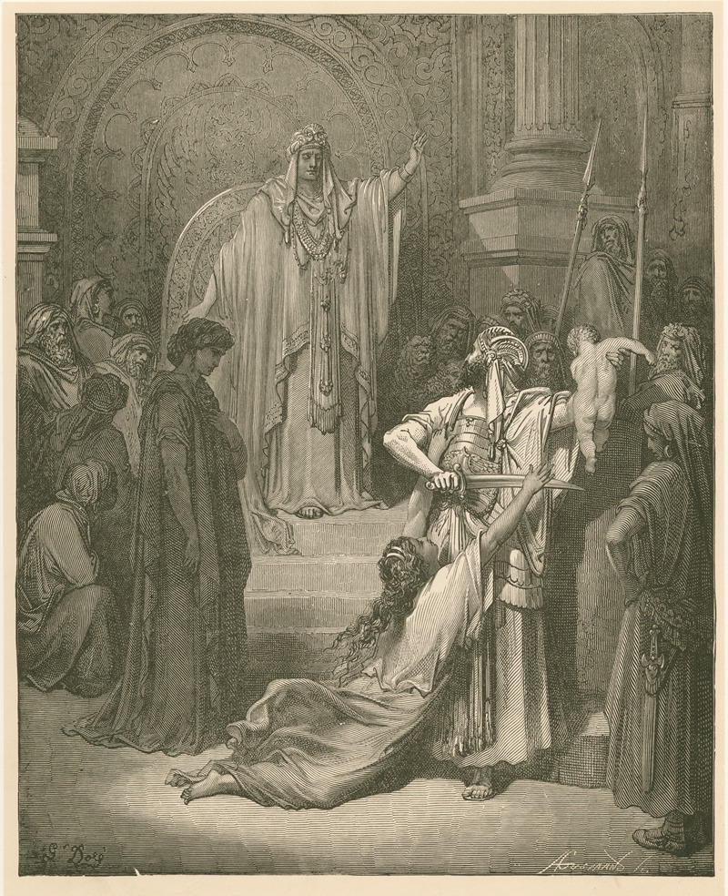 The judgment of Solomon by Гюстав Доре, 1890 — digital art print download
