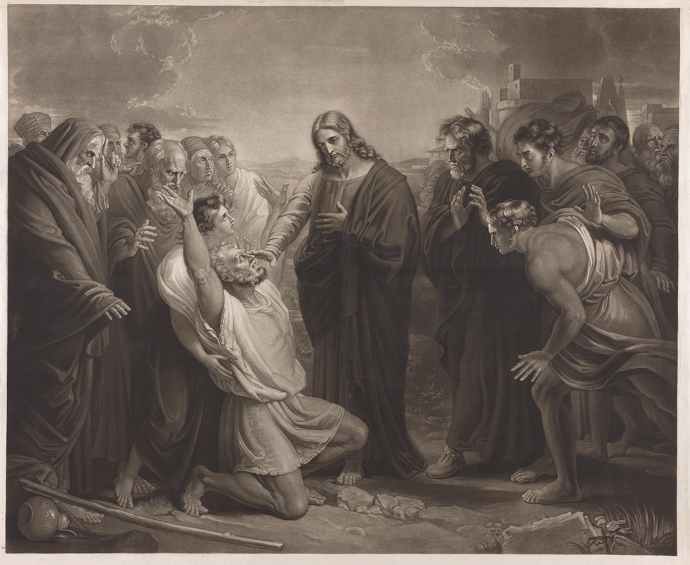 Christ giving sight to the blind — Генри Джеймс Рихтер