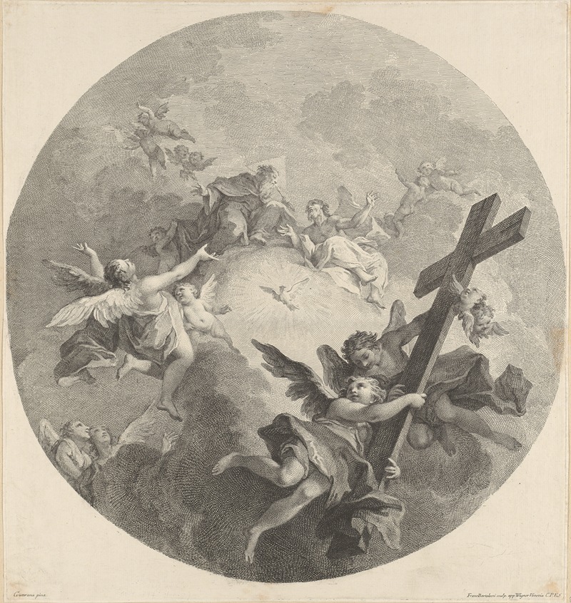 The Trinity, Surrounded by Angels by Jacopo Guarana — digital art print download