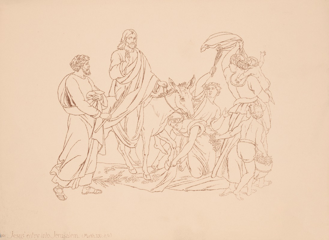 Jesus' entry into Jerusalem (Mark XXI;8, 9) by Луи Пранг и Ко, 1892 — digital art print download