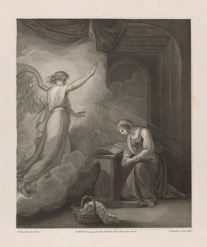 The Annunciation by William Hamilton, 1794 — digital art print download
