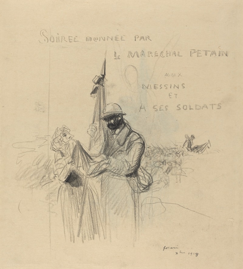 Le Baiser du Drapeau by Жан-Луи Форайн, 1918 — digital art print download