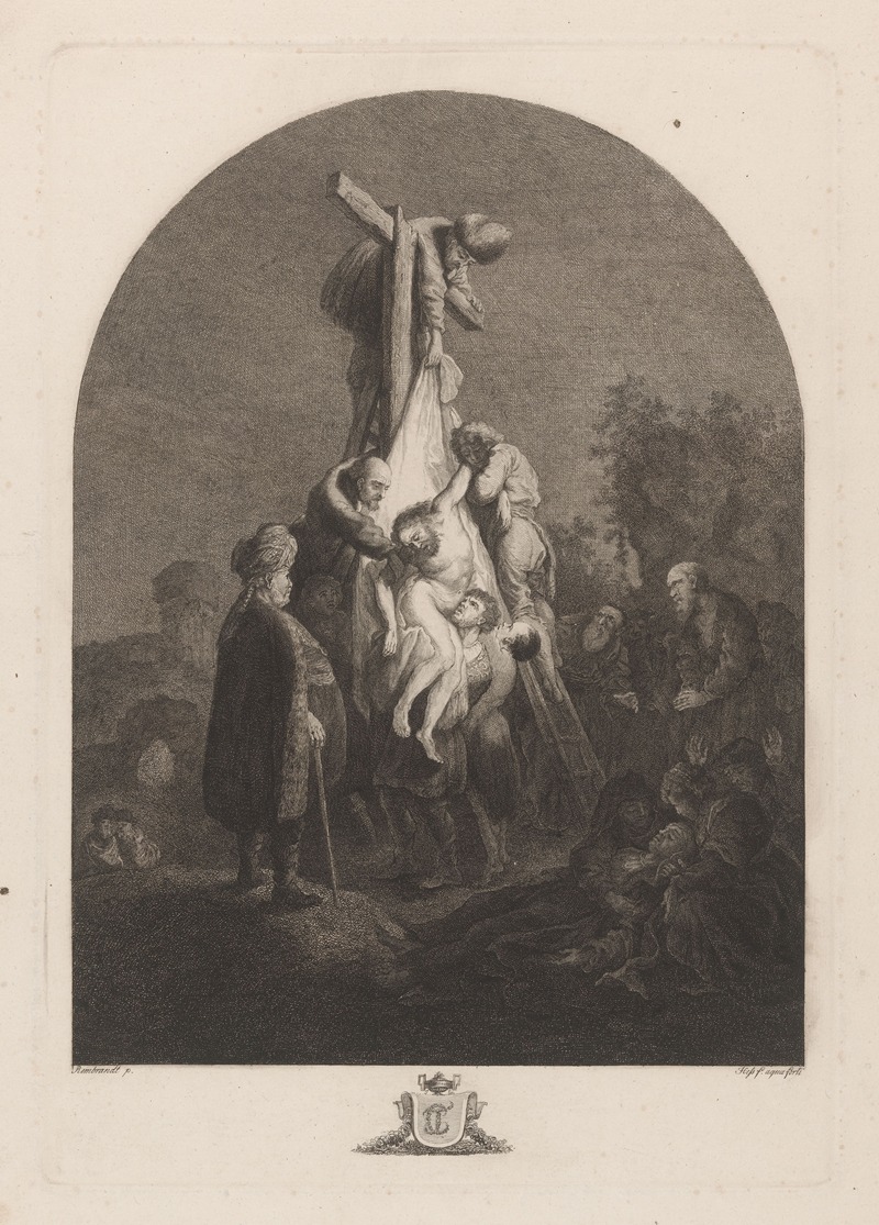 Descent from the Cross by Карл Эрнст Кристоф Хесс — digital art print download