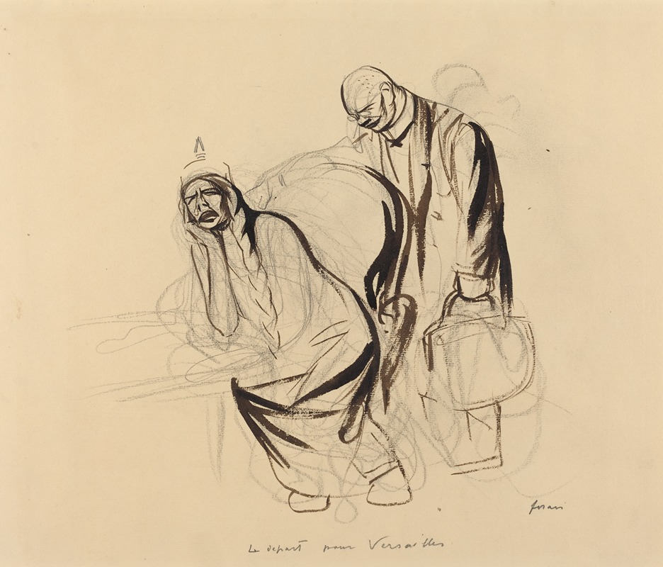 Le depart pour Versailles by Жан-Луи Форайн, c. 1919 — digital art print download