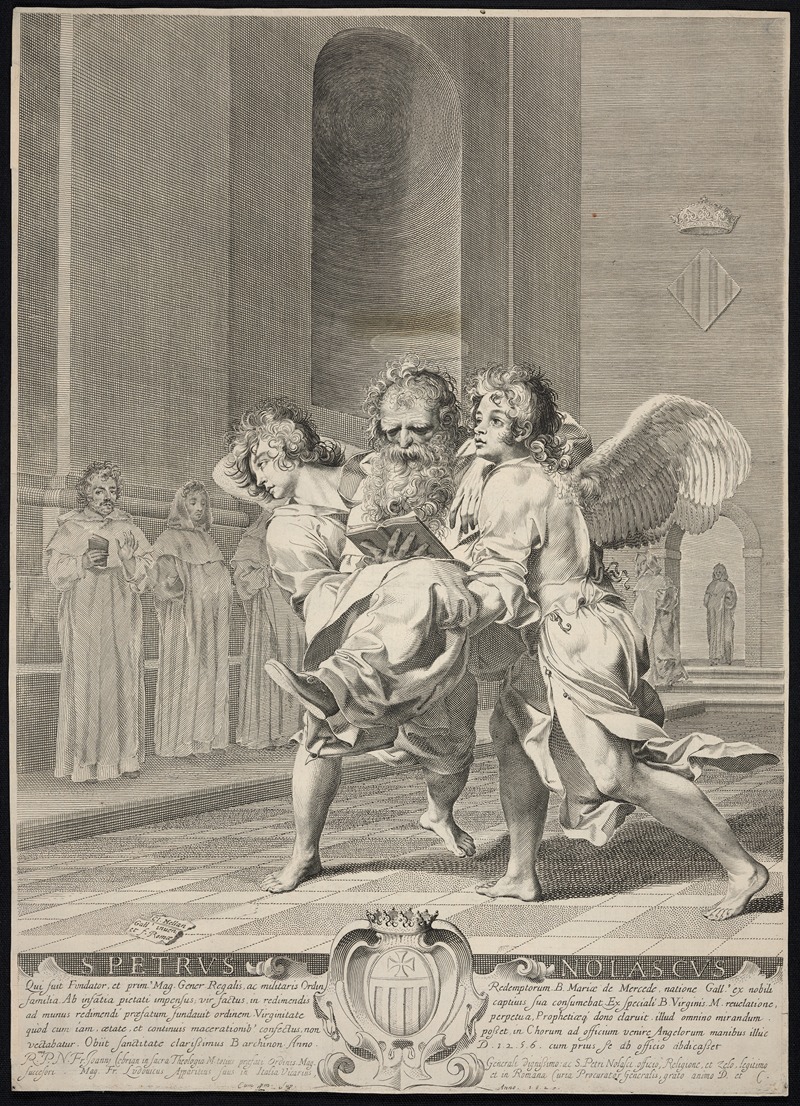 St. Peter Nolasco borne by angels. by Клод Меллан, 1627 — digital art print download