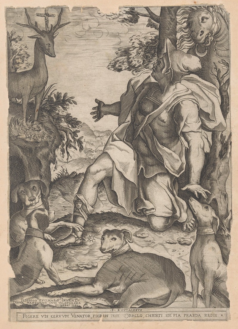 Saint Eustachius by Diana Scultori, 1580 — digital art print download