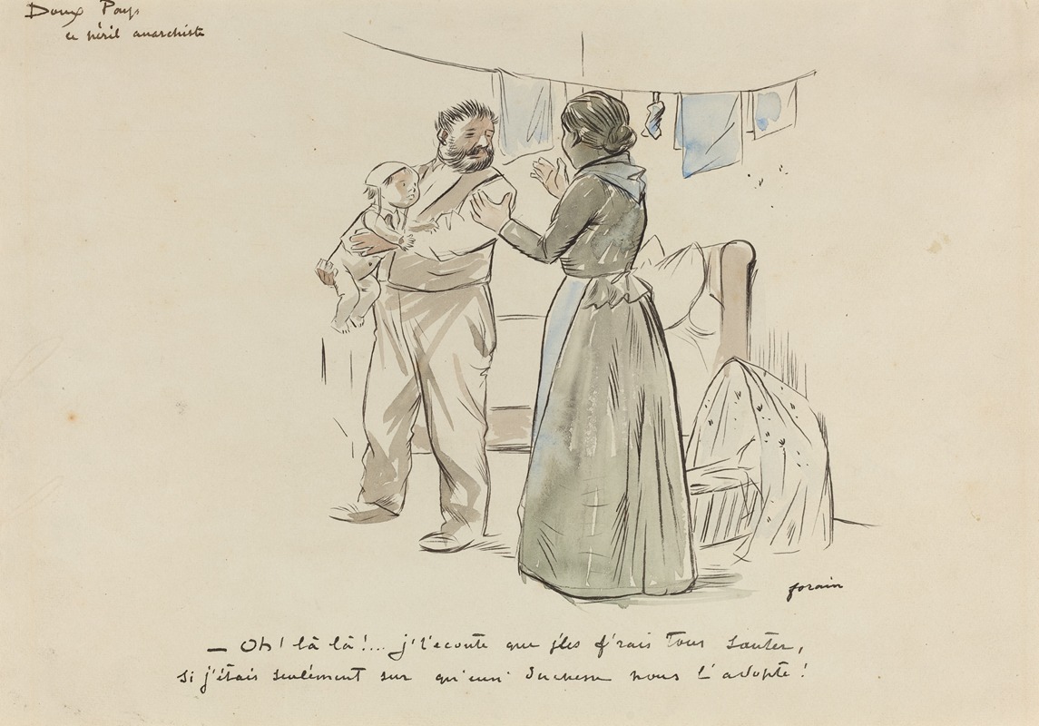 Le Peril Anarchiste by Jean-Louis Forain, c. 1897 — digital art print download