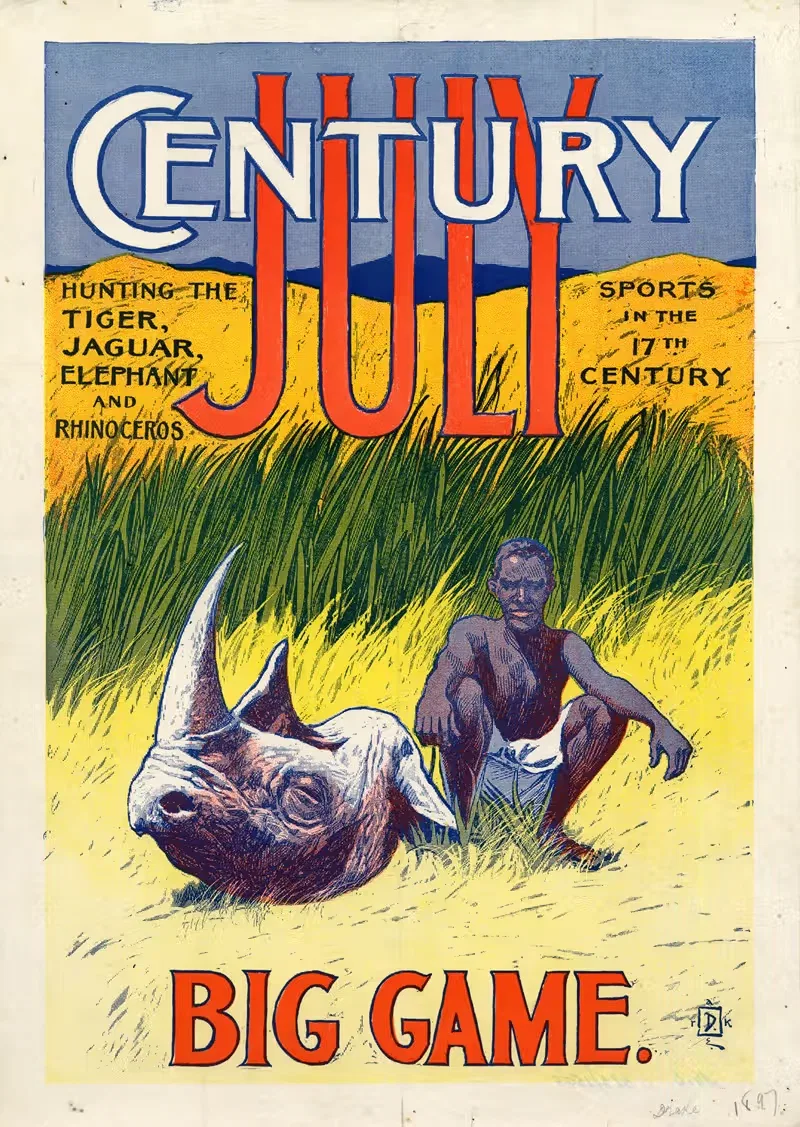 The Century July Big Game by Alexander Wilson Drake, 1897 — digital art print download