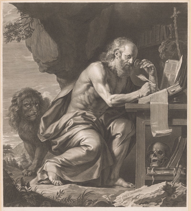 Saint Jerome by Франсуа де Пойи — digital art print download