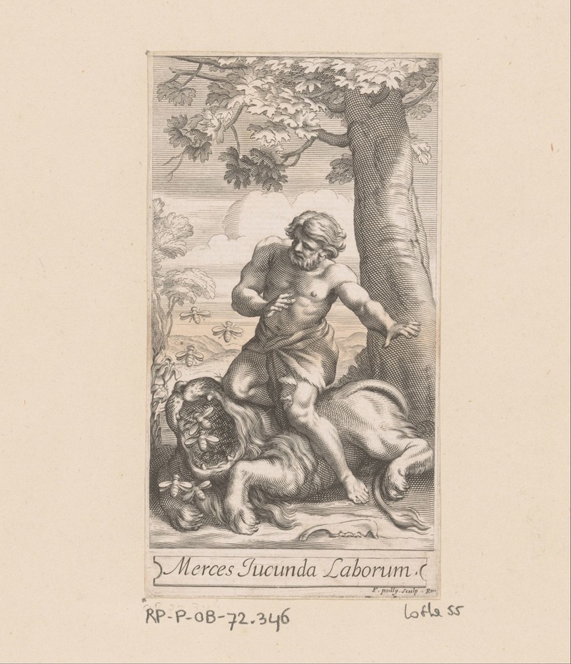Samson and the Lion by Франсуа де Пойи — digital art print download