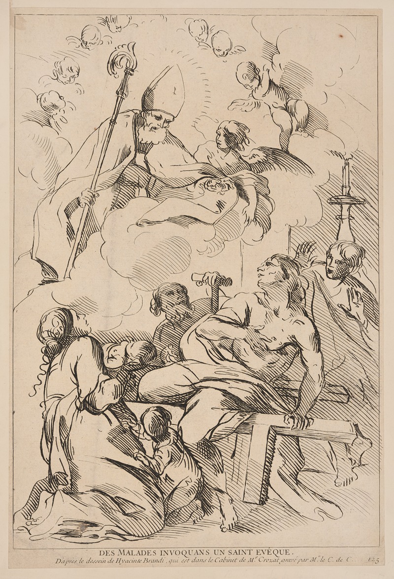 Patients invoking a bishop saint by Giacinto Brandi — digital art print download