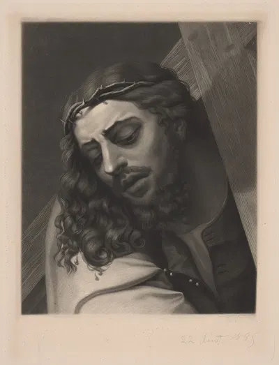 Christ carrying the cross by Herman Eichen, 1895 — digital art print download
