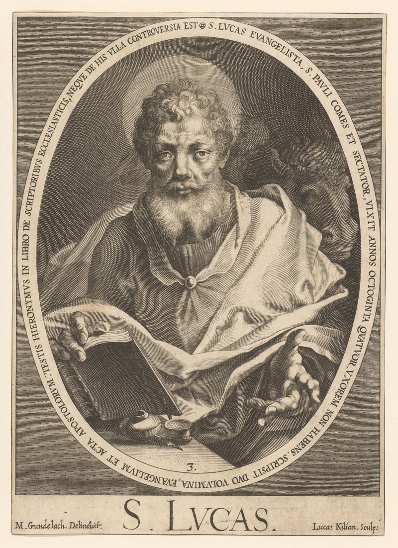 St. Luke by Лукас Килиан, 1629 — digital art print download