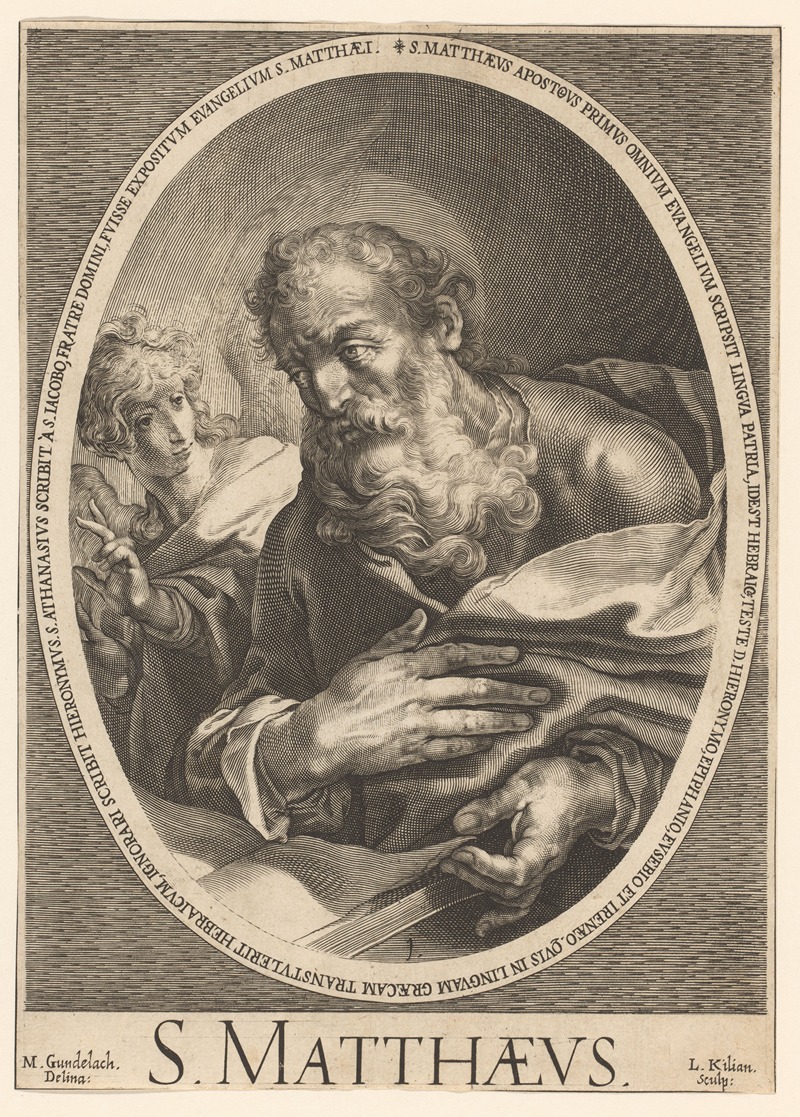 St. Matthew by Lucas Kilian, 1629 — digital art print download