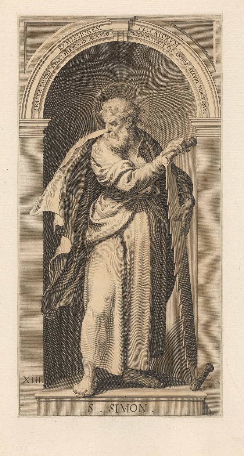 St. Simon the Zealot by Лукас Килиан, 1623 — digital art print download