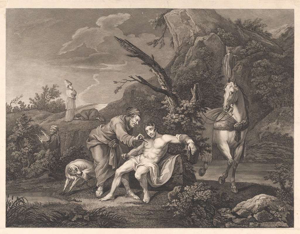 The Good Samaritan by Симон Франсуа Равене, 1772 — digital art print download