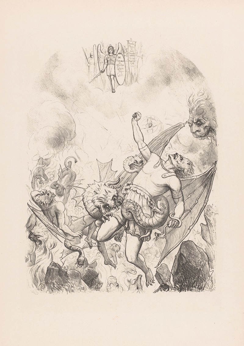 Falling Satan by Виллемус Петрюс ван Гелдорп, 1871 — digital art print download