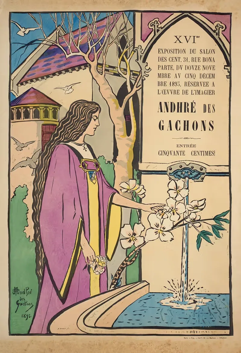 XVIe Exposition du Salon des Cent by André Des Gachons, 1895 — digital art print download