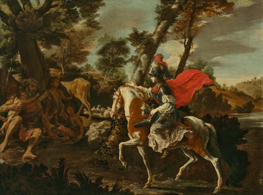 Erminia seeking refuge with the shepherds — Francesco Cozza