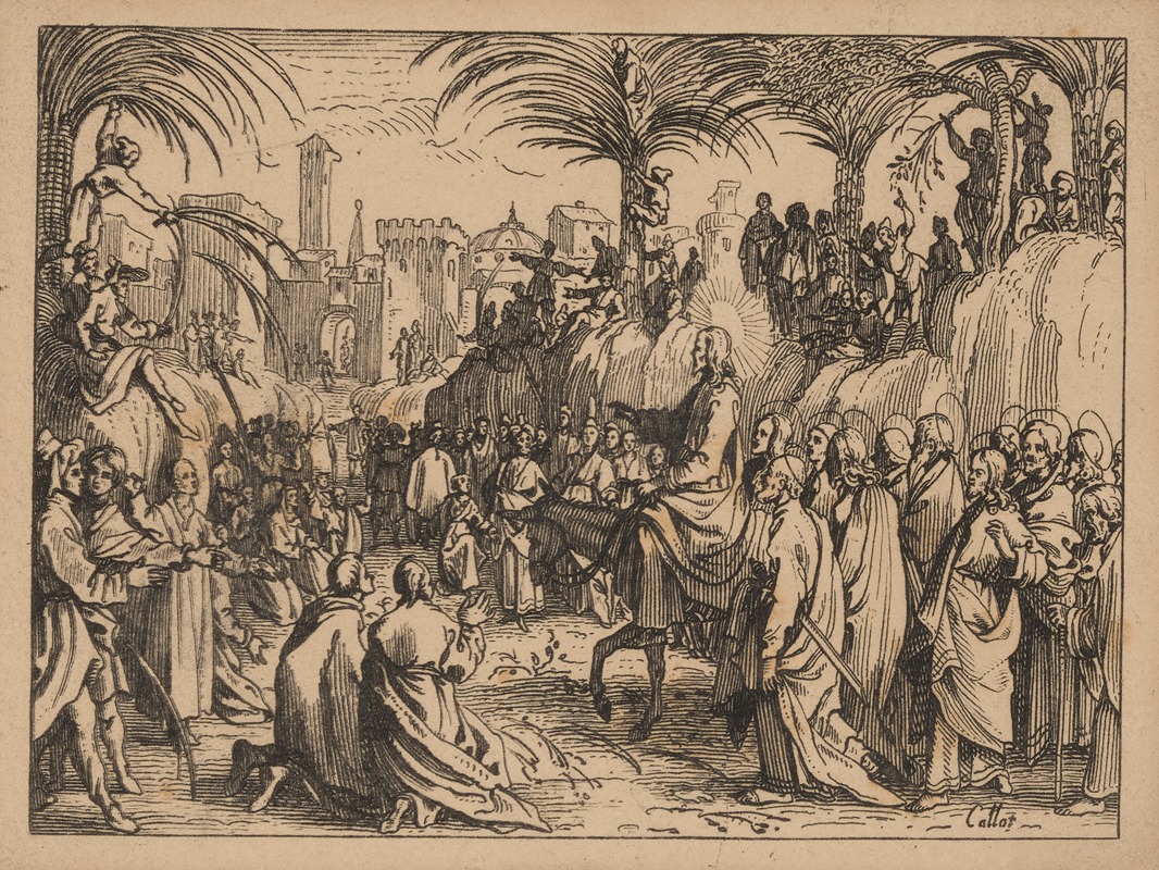 Christ's entry into Jerusalem by Жак Калло, 1635 — digital art print download