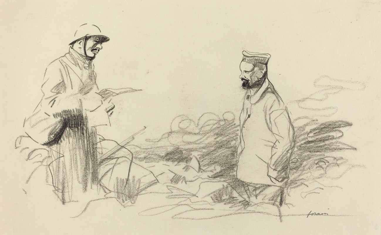 Poilu Acknowledging German Soldier II — Jean-Louis Forain