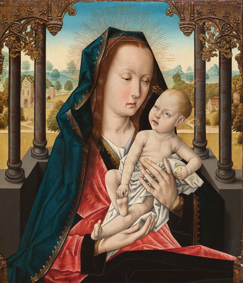 The Virgin and Child by The Master Of The Embroidered Foliage — digital art print download