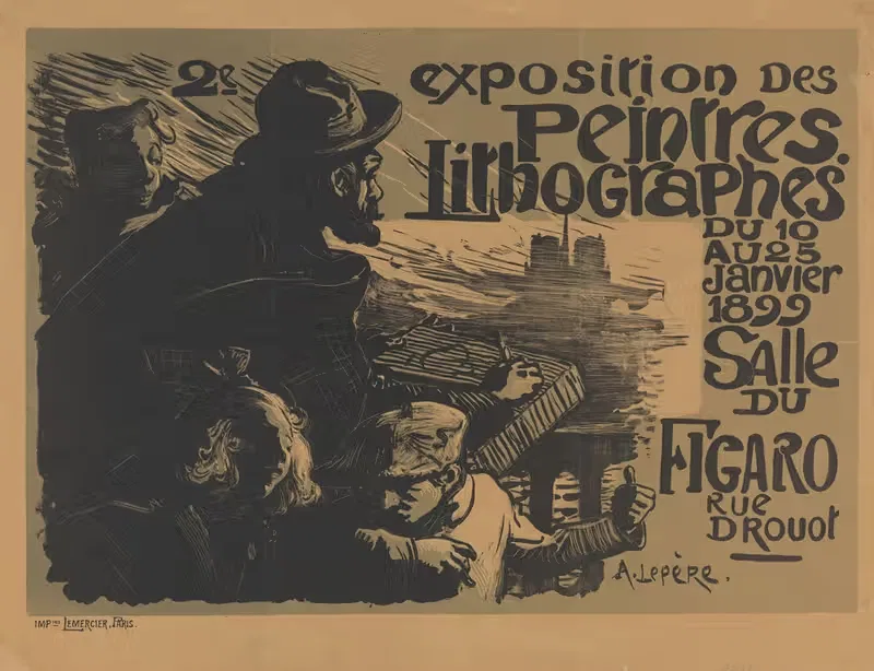2e exposition des peintres lithographes by Огюст Лепер, 1899 — digital art print download