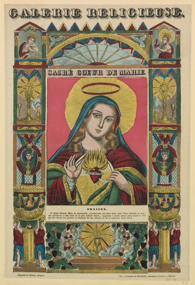 Sacré Coeur de Marie by Имп. Пеллерен и Ко, 1836 — digital art print download