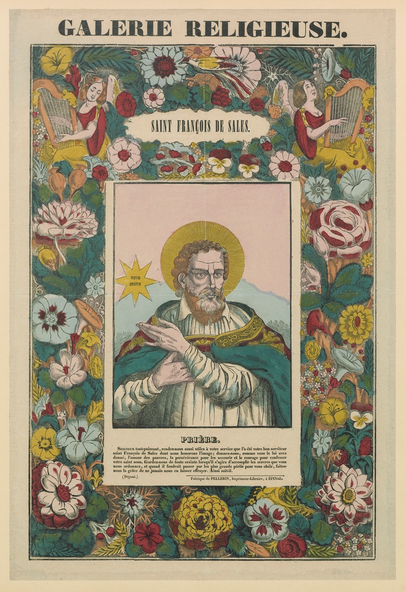 Saint François de Sales by Имп. Пеллерен и Ко, 1842 — digital art print download