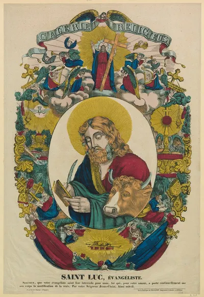 Saint Luc, évangéliste by Имп. Пеллерен и Ко, 1838 — digital art print download