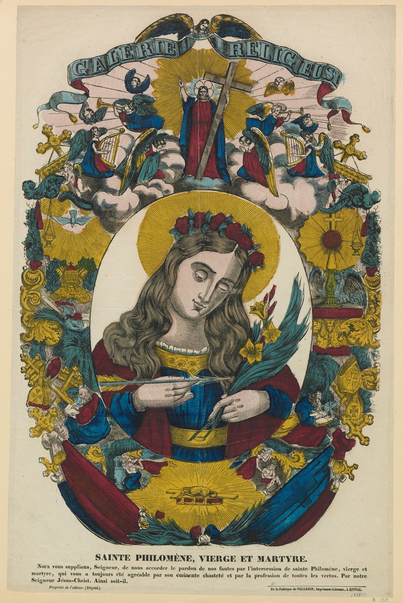 Sainte Philomène by Имп. Пеллерен и Ко, 1838 — digital art print download