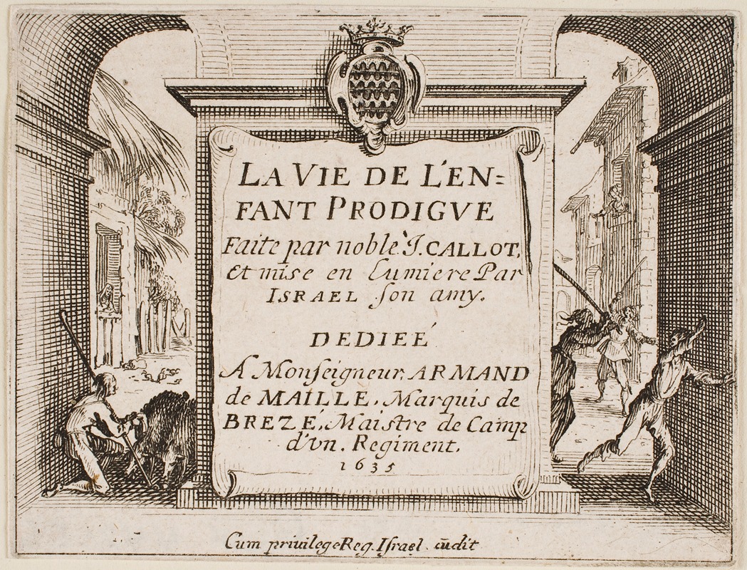 Frontispiece to 'The Prodigal Son' by Жак Калло, 1635 — digital art print download