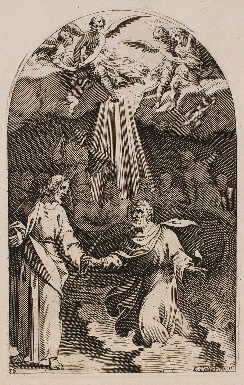Jesus and St. Peter Walking on the Water. — Jacques Callot