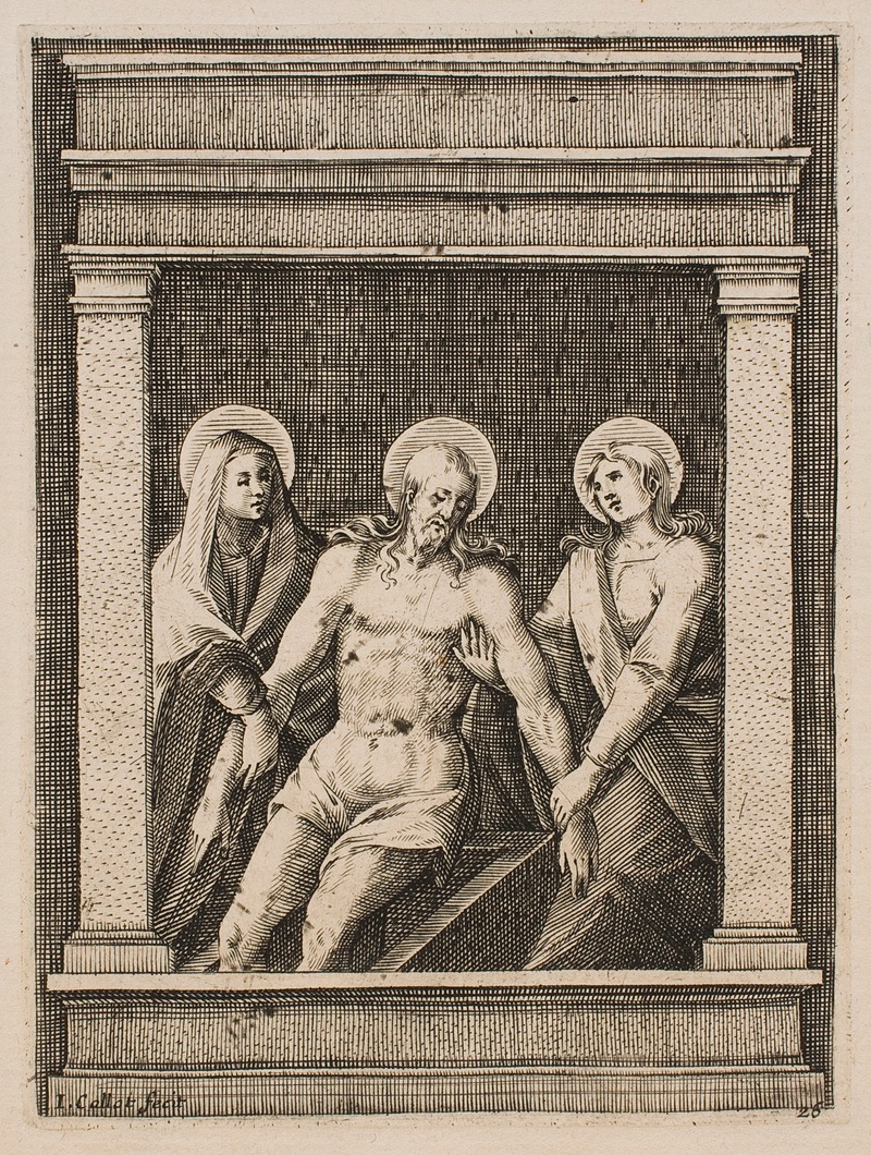 Jesus Supported by the Virgin and Saint John — Jacques Callot