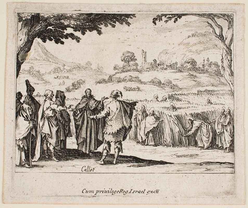 Jesus with the Pharisees by Жак Калло, 1635 — digital art print download