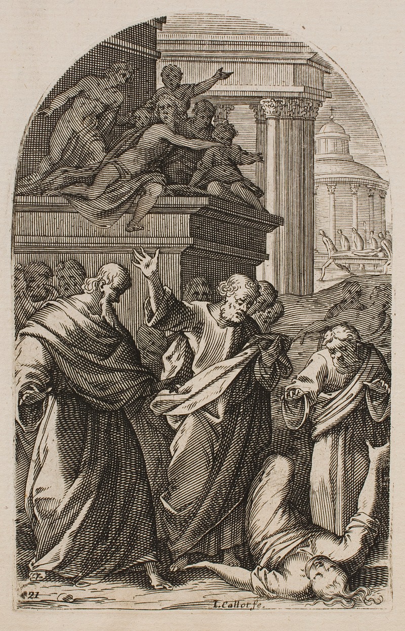 Saphira Punished with Death by Жак Калло, 1611 — digital art print download